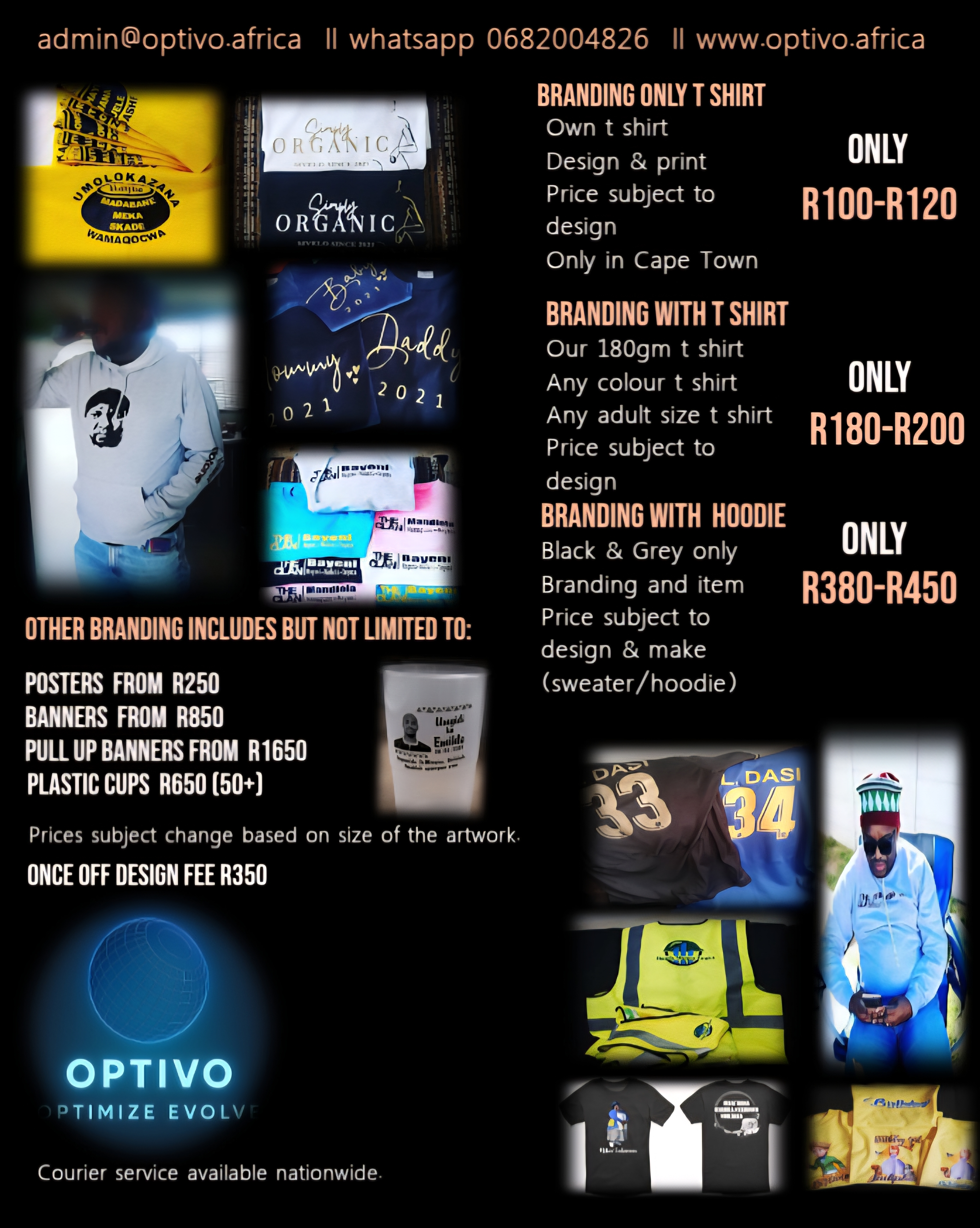 Price list poster